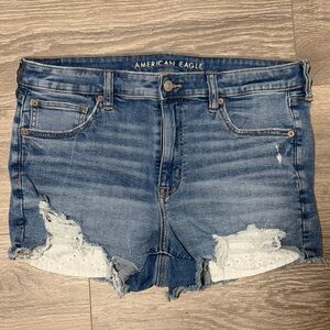 American Eagle Outfitters Distressed Blue Jean Shorts